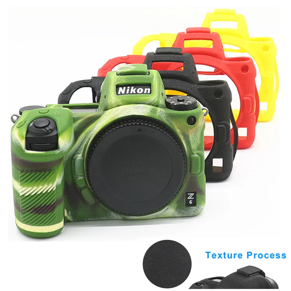 

Silicone Armor Skin Case Body Cover Protector Anti-skid Texture Design for Nikon Z6 Z7 FX-Format Mirrorless Camera ONLY