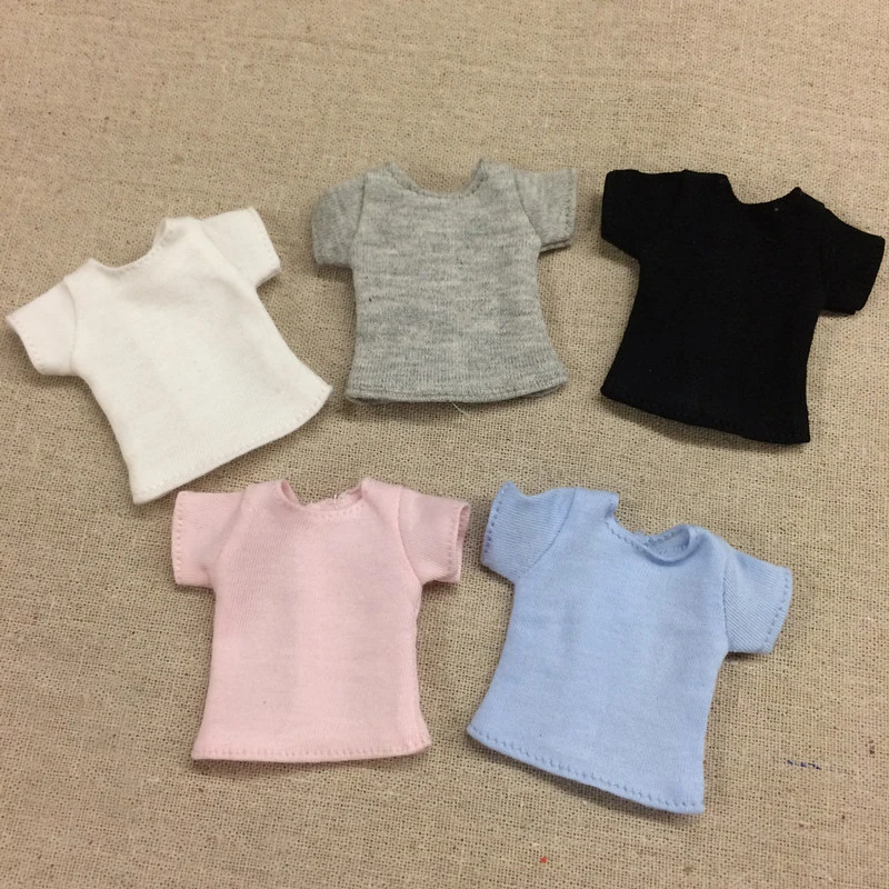 

1PCS Blyth Doll Clothes White/pink/red/gray/black Short T-shirt Cute Base Shirt for Blyth , Momoko, obistu, licca , FR 1/6 doll