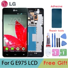 

Original Screen For LG E975 Display Touch Screen with Frame Digitizer LG Optimus G E975 LCD LS970 F180 E971 E973 Free Shipping