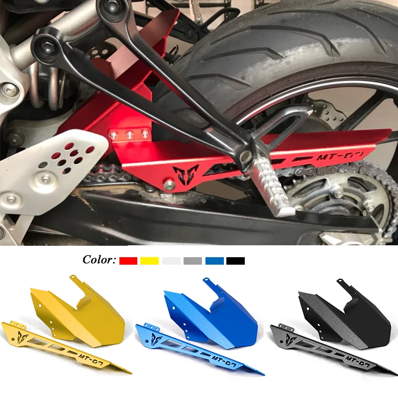 

For Yamaha MT07 MT-07 MT 07 2013-2017 FZ07 FZ-07 15-17 Motorycle Chain Guard Cover CNC Aluminum Rear Tire Hugger Fender Mudguard