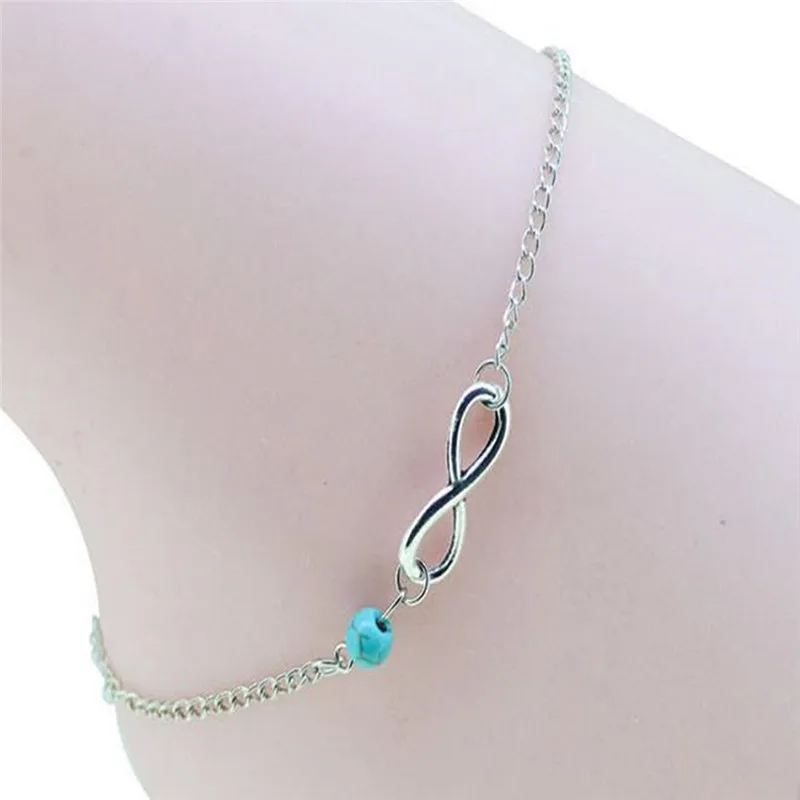 Green Stone Beads Ankle Chain Bohemian Boho Beach Bracelet Female Beach Anklets Bracelet For Women Fashion Jewelry