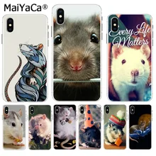 Чехол для телефона MaiYaCa с милыми животными, крысами, едой, милыми аксессуарами, чехол для Apple iPhone 8, 7, 6, 6S Plus, X, XS, max, 5, 5S, SE, XR