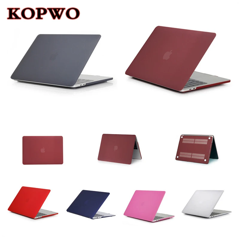 KOPWO 12 цветов матовый чехол для ноутбука MacBook Air Pro 11 13 15 дюймов retina A1466 A1932 цветной