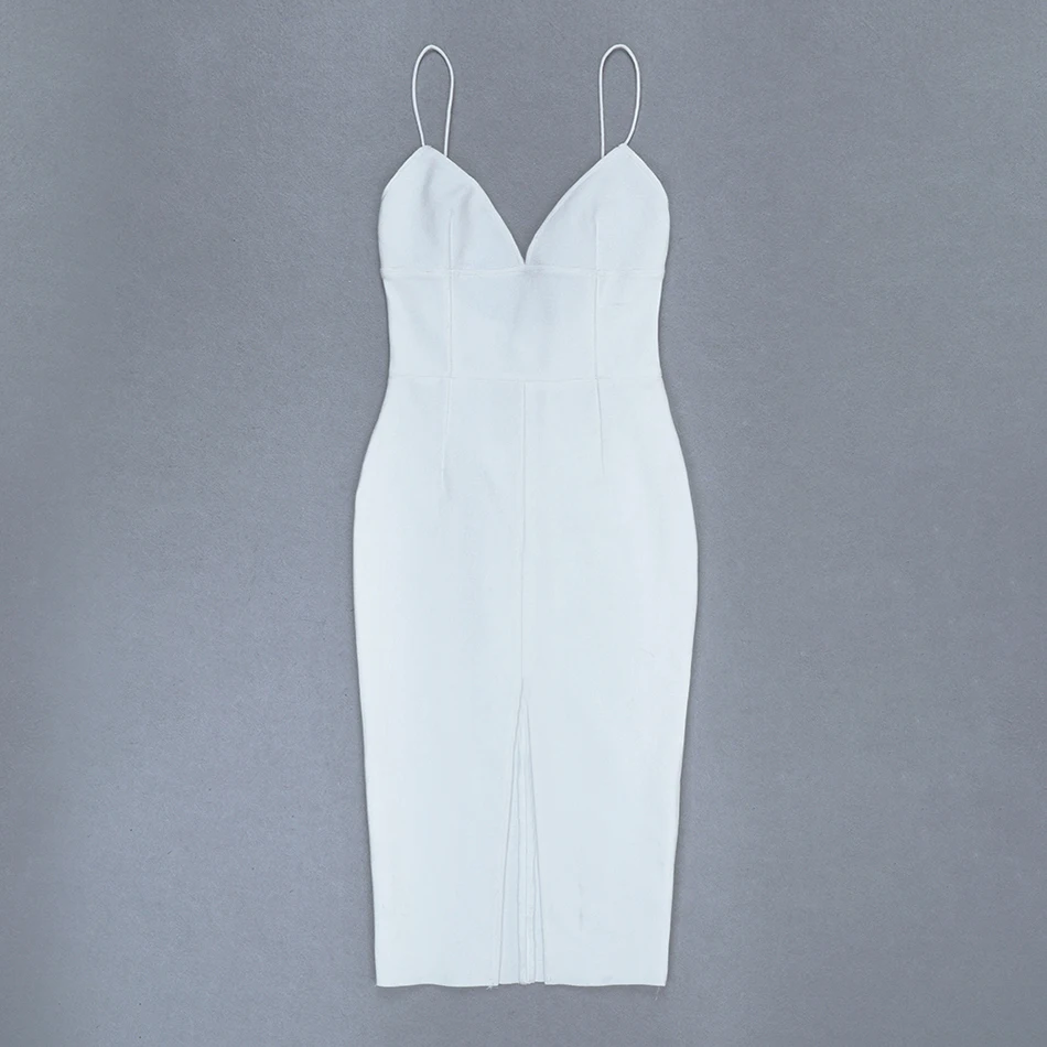 Летнее новое женское сексуальное Белое Бандажное платье без рукавов с открытой спиной облегающее платье вечернее платье в стиле знаменитостей Vestidos