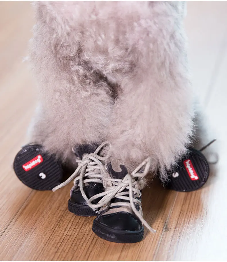 Camouflage Series Winter Small Dog Shoes Rubber Jean Thermal Boots Puppy Footwear Outdoor Walking Shoes (5)