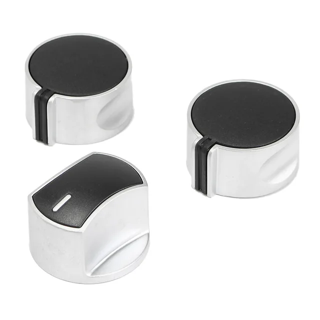 Best Offers Metal Silver Universal Silver Gas Stove Knobs Cooker Oven Hob Kitchen Switch Control Newest 168 button/302 button/302C button