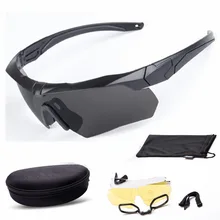 Militar óculos à prova de balas ao ar livre tático óculos de tiro cs equitação montanhismo polarizado três conjuntos lentes
