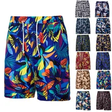 Мужские пляжные шорты с принтом Быстросохнущий купальный костюм Плавки пляжная одежда шорты для бега одежда для плавания Большие размеры спортивные шорты