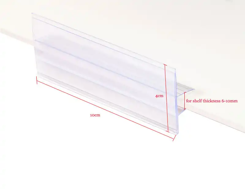 100 Pcs 4 10cm Middle Clip Label Holder Strip Price Tag Ticket