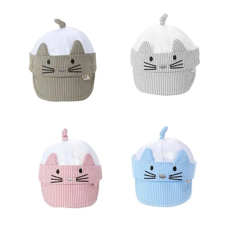 Летние детские бейсболки с отстегивающимся топлессом сетчатые шапки мультяшным