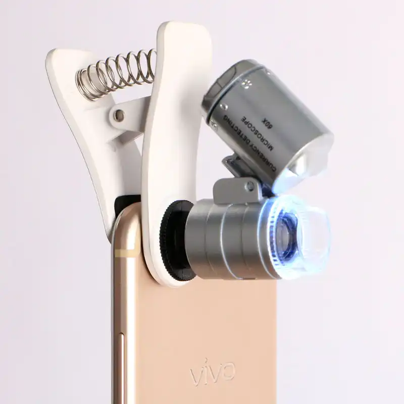 Mobile Phone 60X Macro Lens HD Phone Microscope With Universal Clip