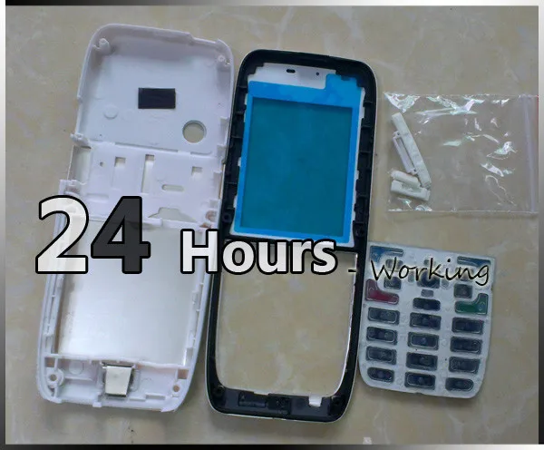 white e51 housing case faceplate keypad side buttons replacement for nokia e51 mobile phone cover with logo