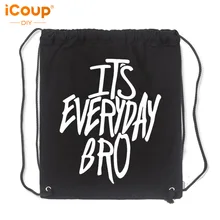 ICoup JP свой повседневный Бро Холщовая Сумка-мешок на шнурке