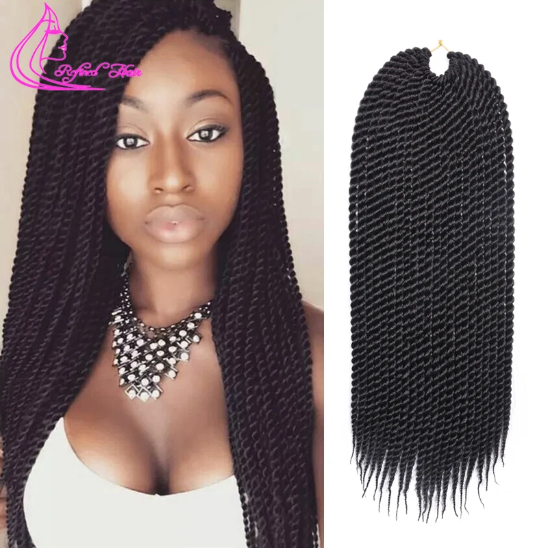 17 Colors Havana Mambo Twist Crochet Box Braids Hair 22 120G 22Roots Synthetic Braiding Hair Kanekalon Jumbo Braid