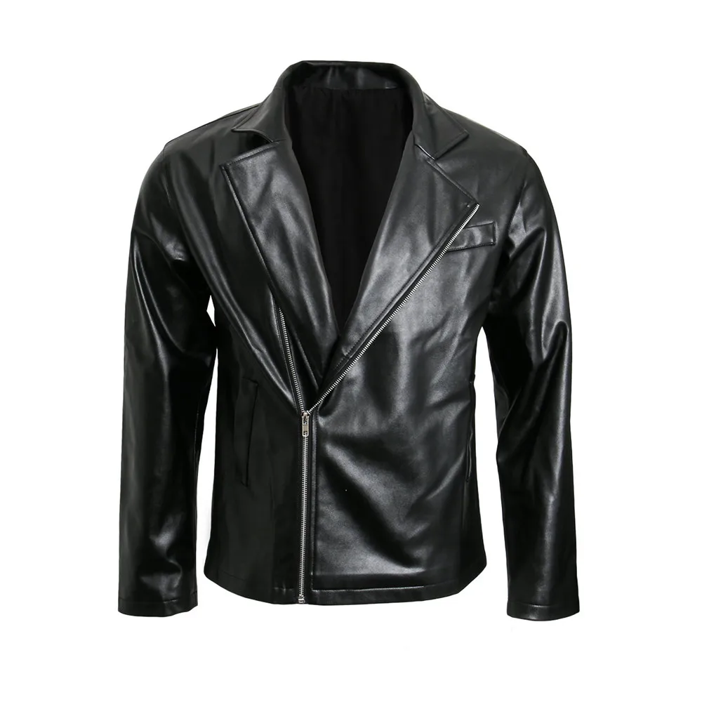 Takerlama Adult 50s Grease T Birds Jacket Vintage Black Faux Leather Moto Biker Short Coat Jacket Halloween Fancy Dress Cosplay Buy At The Price Of 39 68 In Aliexpress Com Imall Com