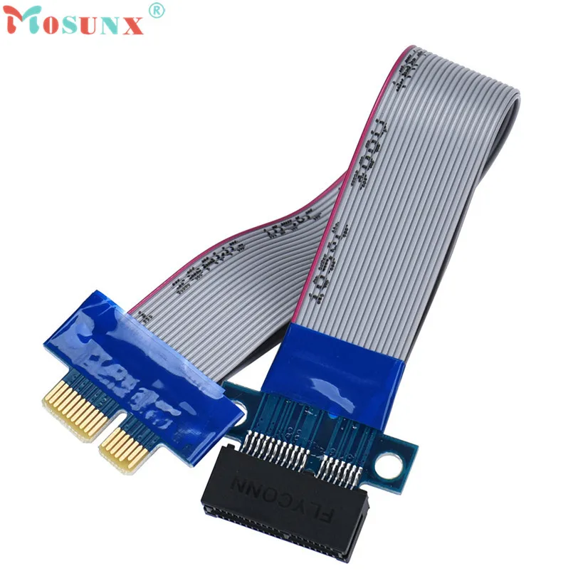 MOSUNX PCI E 1X Slot Riser Card Extender Extension Ribbon