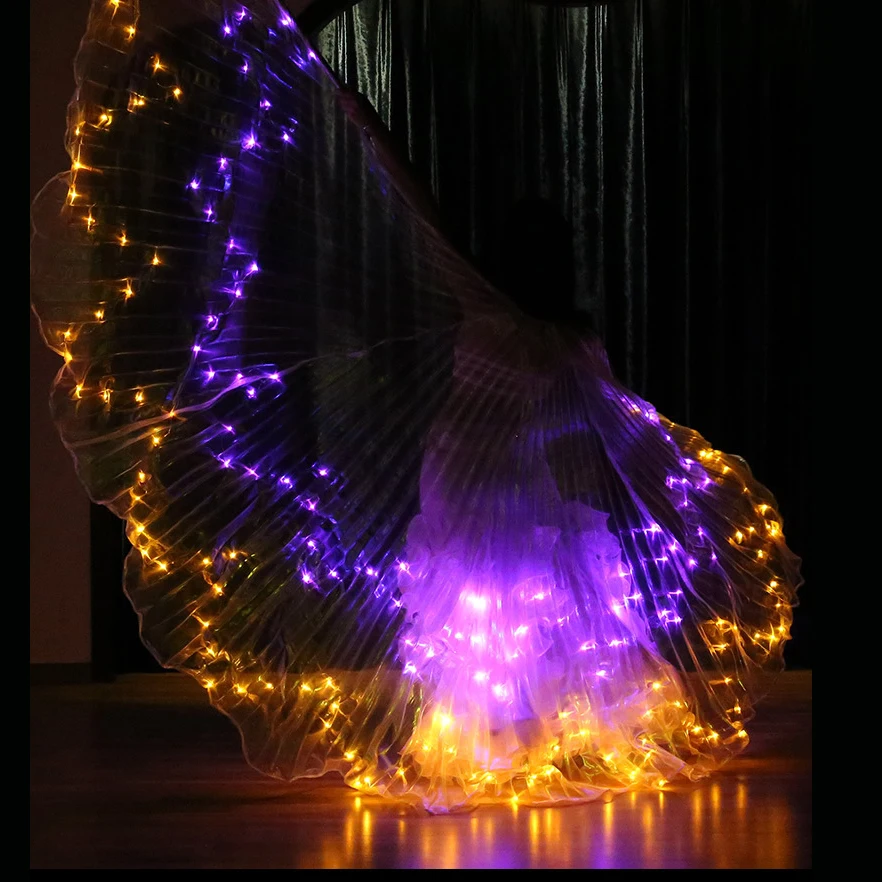 Alas Led para Adultos, Alas en Forma de Mariposa Led Isis Wings Glow Light  Up Trajes de Danza del Vi BANYUO