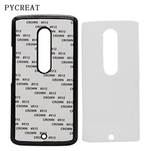 2D чехол, сублимационная печать для Motorola Moto X Play X2 X3 X Стиль Fundas Жесткий PC передачи тепла крышка с пустые металлические Алюминий вставки