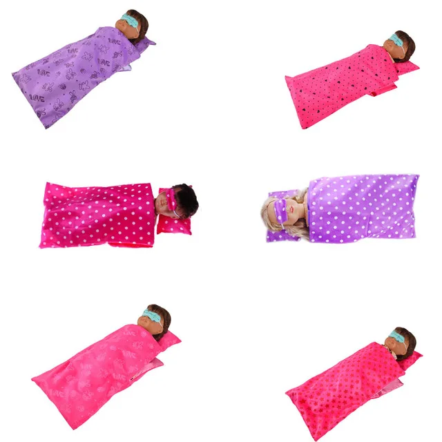 6-Styles-Sleeping-Bag-And-Pillow-Doll-Accessories-for-18inch-American-Girl-Doll-43CM-Doll-Dress.jpg_640x640