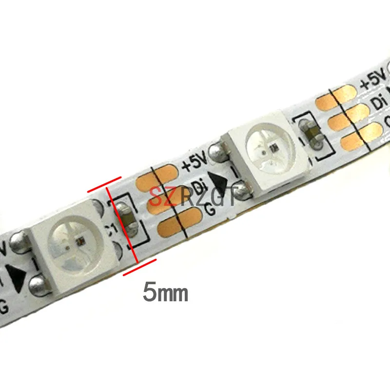 SZRZGT WS6812b 1 м/5 м 30/60 светодиодов/м RGB светодиодная полоса освещения 5050 SMD Мечта цвета