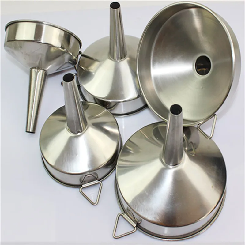 

11cm Stainless Steel Metal Wide Mouth Eco-Friendly Kitchen Funnel Easy To Clean Wine Water Filter Funnel funnels juice jam