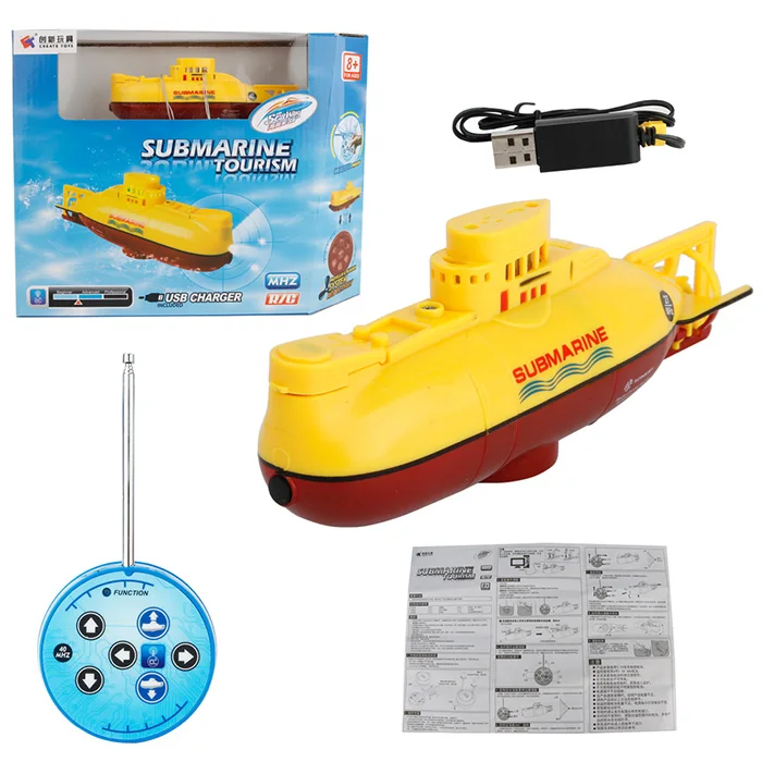 3311 мини-субмарина с дистанционным управлением 360 градусов вращение радио дистанционное управление электрическая детская игрушка Веселые гонки лодки с передатчиком