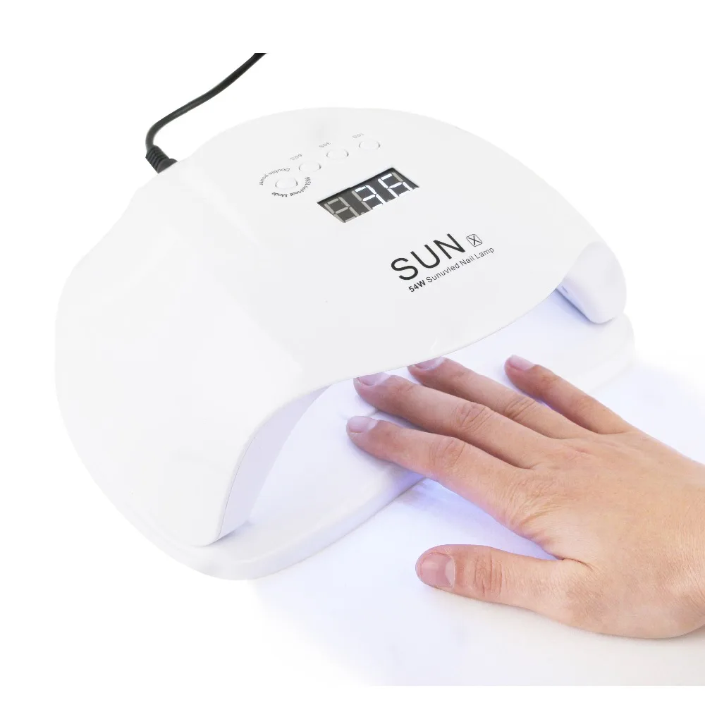 

54W Nail Dryer UV LED Nail Lamp Curing All Gels Polish Light with Bottom 10s/30s/60s Timer Auto Infrared Sensor Lamp for Nails
