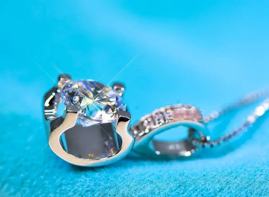 2018 офисное колье 3CT 925 пробы Серебряное свадебное ожерелье в западном стиле