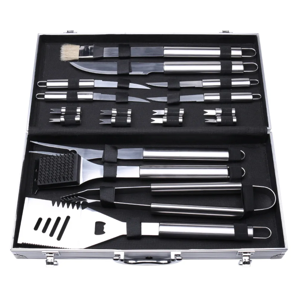 Barbecue Tool Set 18 pieces of stainless steel barbecue utensils and