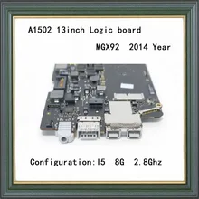 Original Laptop Logic Board for MacBook Pro Retina A1502 Motherboard 13” I5 8G 2.8Ghz 2014 year MGX92