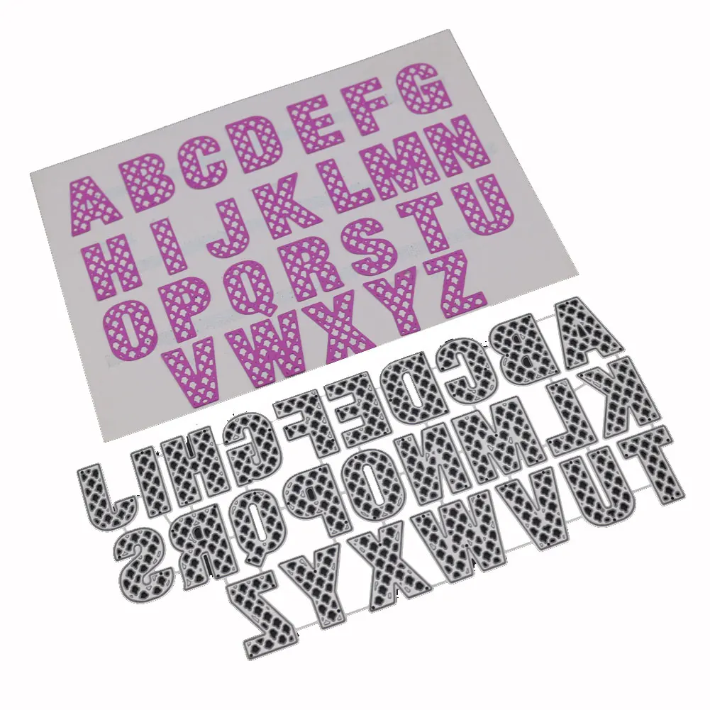 26 букв алфавита металлические режущие штампы для скрапбукинга трафарет ремесло тиснение стэнсмесен трокель де коразоны прозрачные штампы