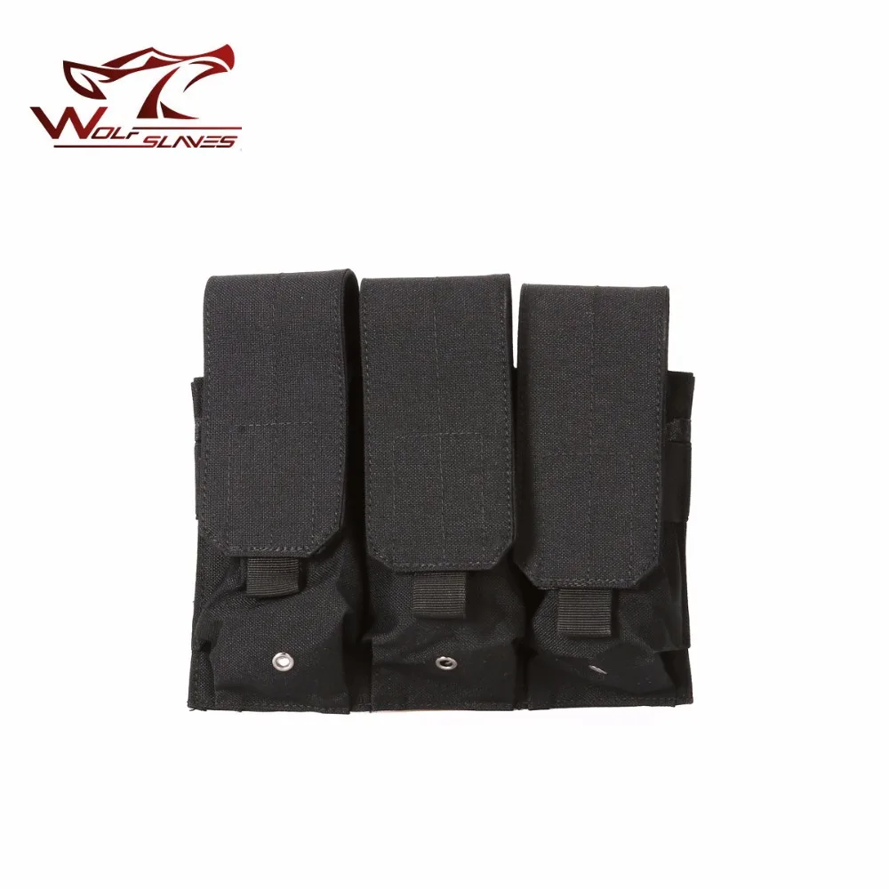 

Hot Sell MOLLE Triple M4 Magazine Pouch Camouflage Pack Military Tactical Airsoft Clip Woodland Camo Hunting Accessories
