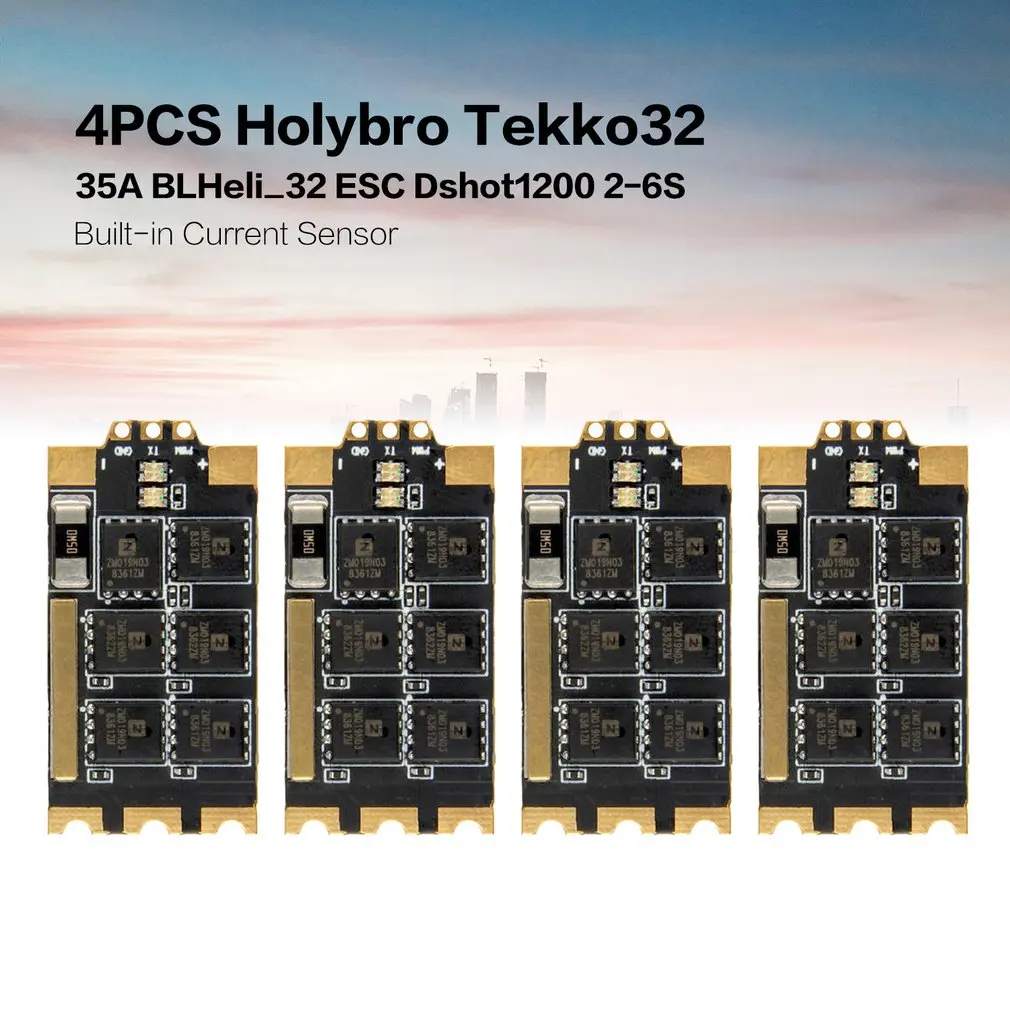 4 шт. Holybro Tekko32 35A BLHeli_32 ESC Dshot1200 2 6 S Встроенный датчик тока для радиоуправляемого