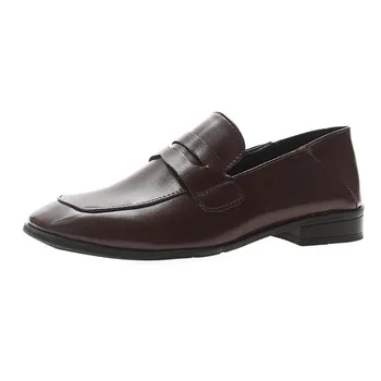 

HEE GRAND 2019 New Spring Women Fashion Flats Slip-On Causal And Comfort With Square Toe Solid Shallow Flats Size 35-39 XWD7593