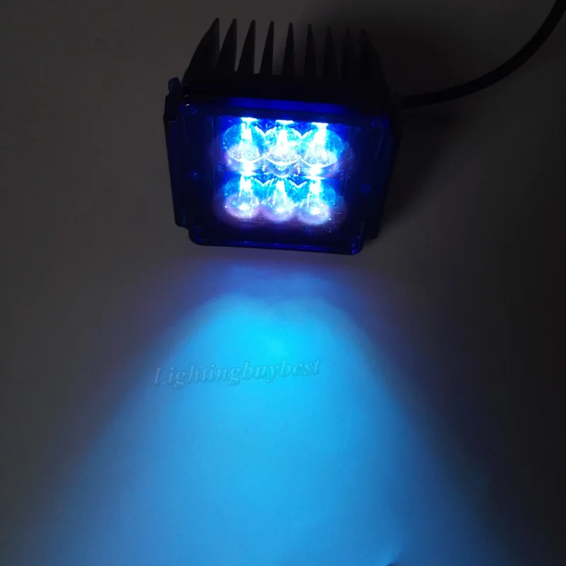 Protetor à Prova de Poeira Barra de Luz de Led Claro para 3x3 Âmbar Unidades Preto Vermelho Verde Azul Polegada 12w Quadrada 18w 24w 4 25 3x3