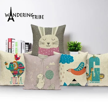 

Unicorn pillow cover Square colorful Home Decorative soft seat car Cushion Covers linen heart LOVE couple cute suit new cushion