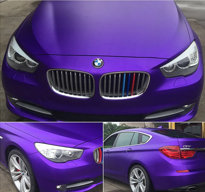 Purple Satin Metallic Chrome Vinyl Film Wrap-8