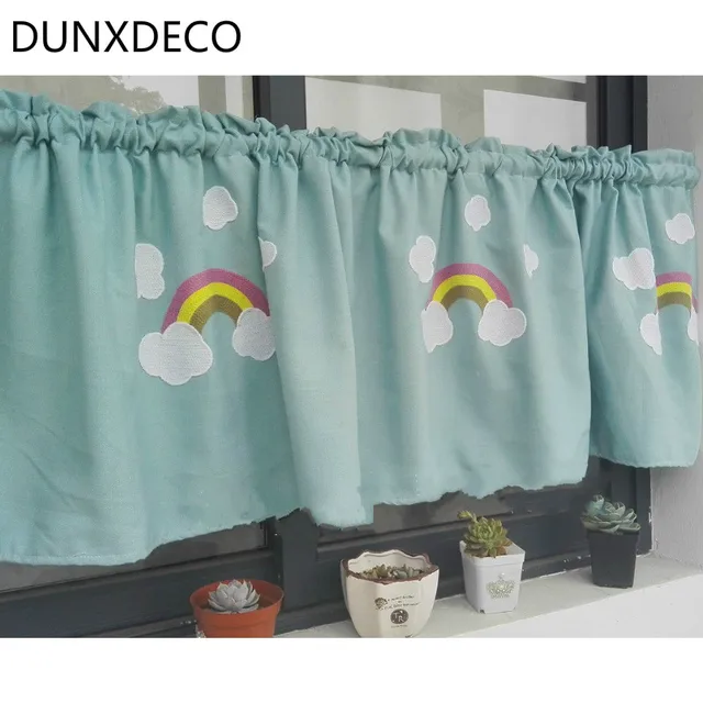 DUNXDECO Breve Tenda Per Finestra Della Cucina Porta Cieca Mezza ... DUNXDECO Breve Tenda Per Finestra Della Cucina Porta Cieca Mezza ...