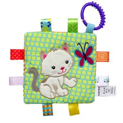 Мягкое успокаивающее полотенце красочные этикетки полотенце S Новорожденный ребенок комфорт игрушка - Цвет: A