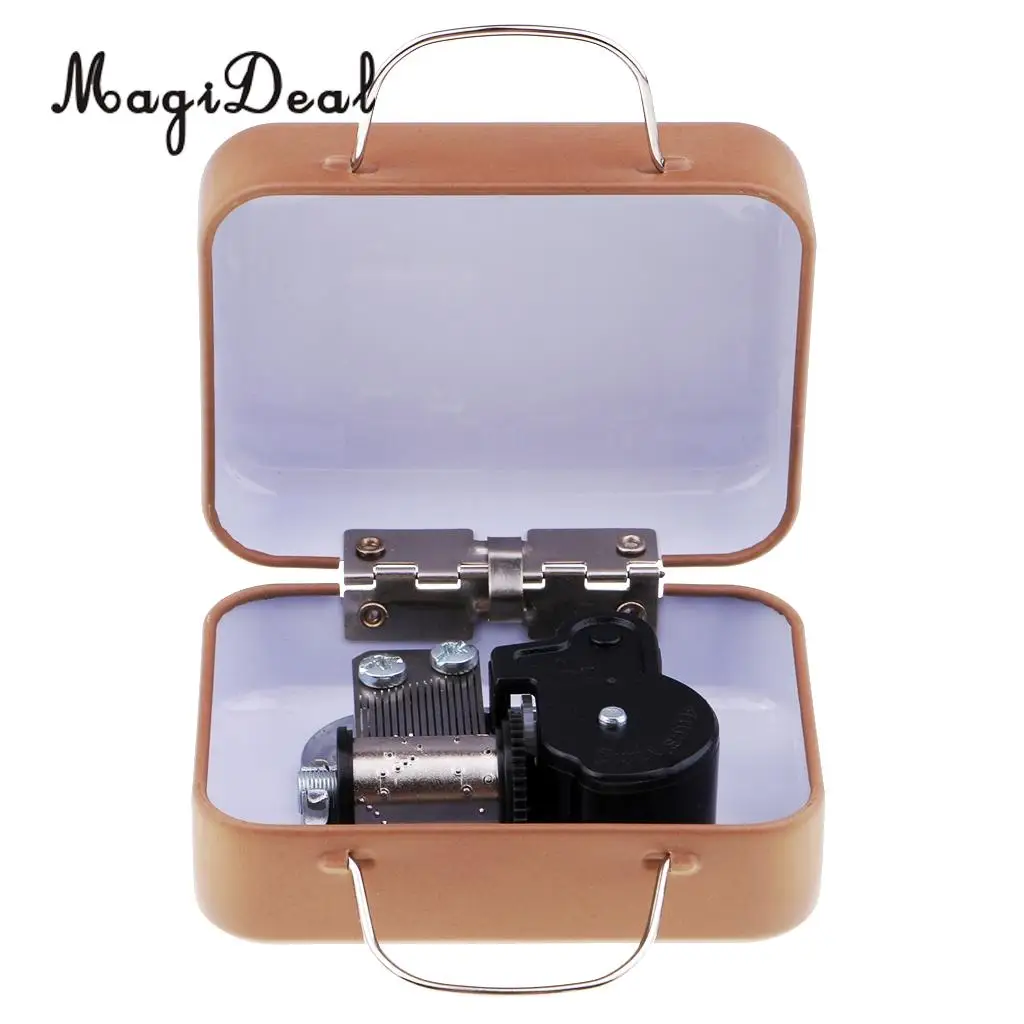 MagiDeal Play 'Innocent' Luggage Suitcase Wind-up Miniature Music Box for Girls Christmas Gift