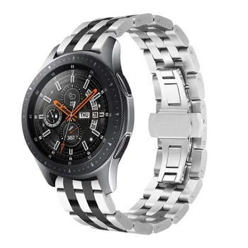 

22mm Stainless Steel Watchbands Strap For Samsung Gear S3 Galaxy Watch 46MM band Butterfly Clasp Bracelet For Huawei Watch GT