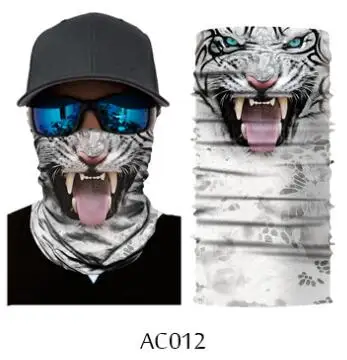 3D Животные, волшебная повязка на шею, защита для лица, для рыбалки, велоспорта, рыбалки, велосипедная бандана, повязка на голову, трубчатый шарф для мужчин и женщин, маска - Цвет: 12