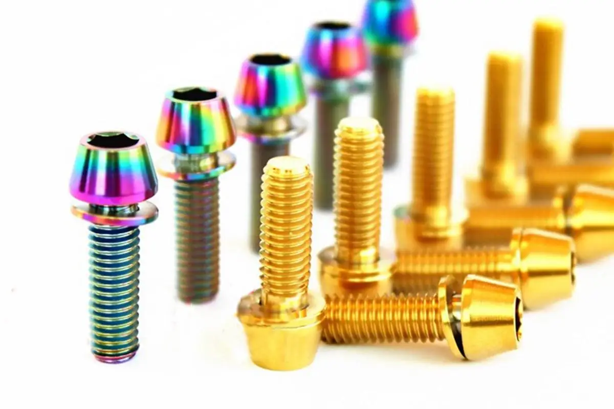 4PCS M5*0.8 Length 16/18/20mm GR5 Titanium Bike Stem Screws Bolts Taper Head With Washer | Строительство и ремонт