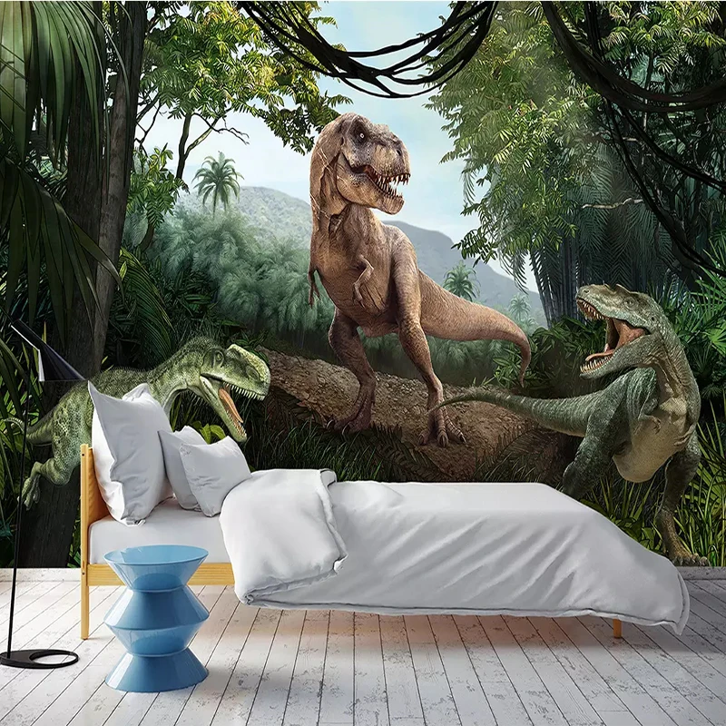 

Custom Photo Wallpaper 3D Jurassic Dinosaur Wall Mural Restaurant Bedroom Living Room Sofa Background Waterproof Wallpaper Roll