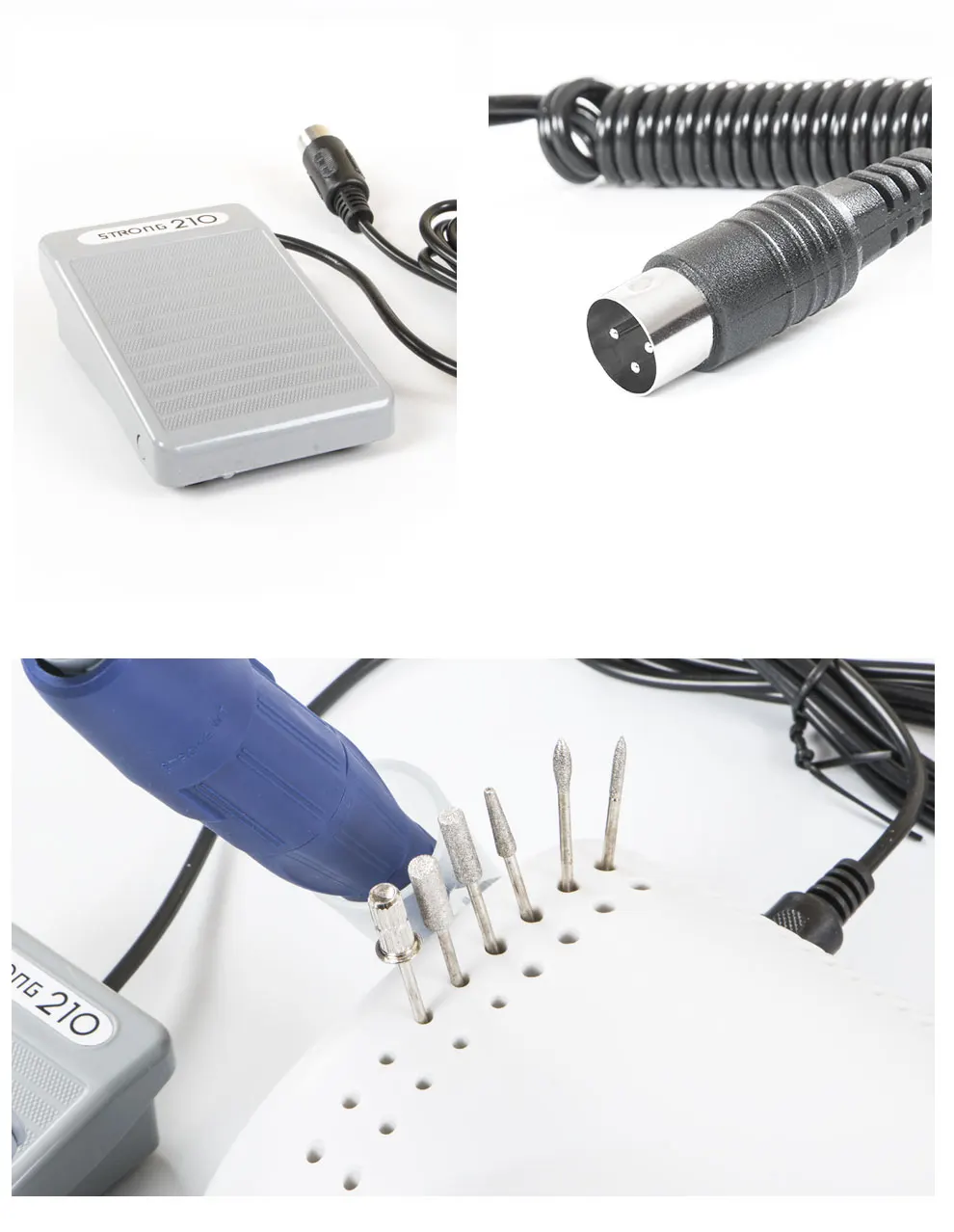 Lidar com Máquina de Broca Elétrica do Unha Equipamento da Arte para Unhas Forte Azul 210 Modelo Manicure Pedicure Unha Arquivo Bit 65 w 35000 Rpm 17 Cheap Brocas elétricas p manicure e acessórios