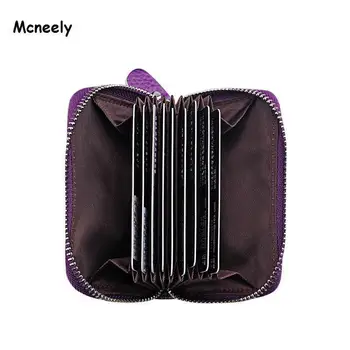 

Organ Style Genuine Leather Bank Credit Card Case Unisex Business Card Holder Wallet ID Holders High Capacity Card Holder Purses