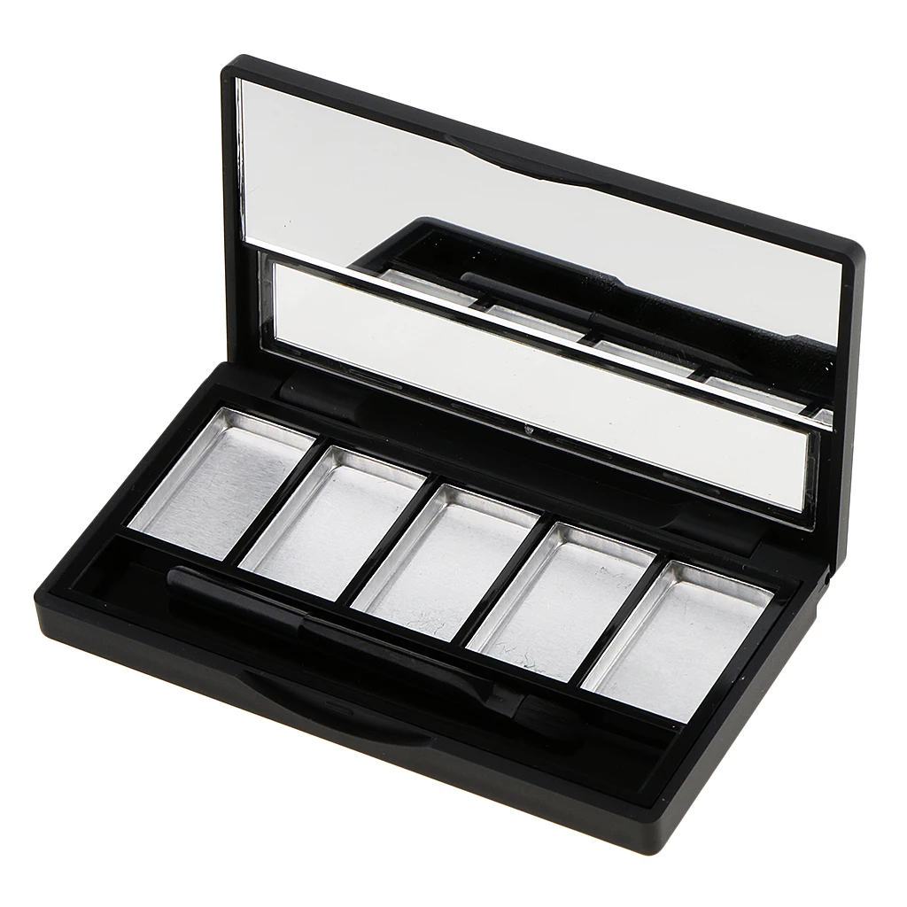 Empty Makeup Palette Eyebrow Powder Eyeshadow Blush Lip Gloss DIY  Case With Mirror Brush Set