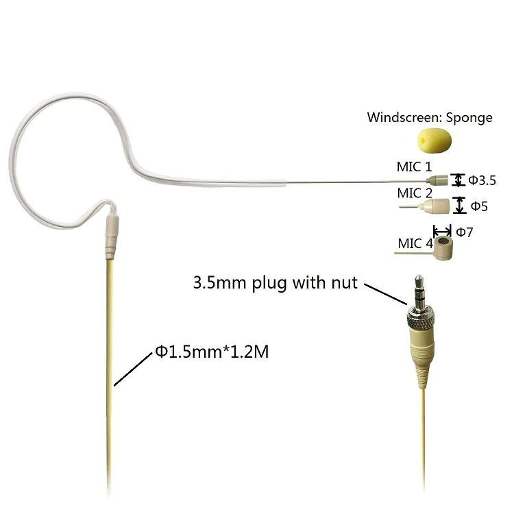 L4A 01-2 single ear headset microphone