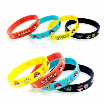 

Pokemon Go Silicone Wristband Bracelet Pikachu Parents Child Family Baby Party Gifts Soft plastic toys Game Circlet Bangles NEW