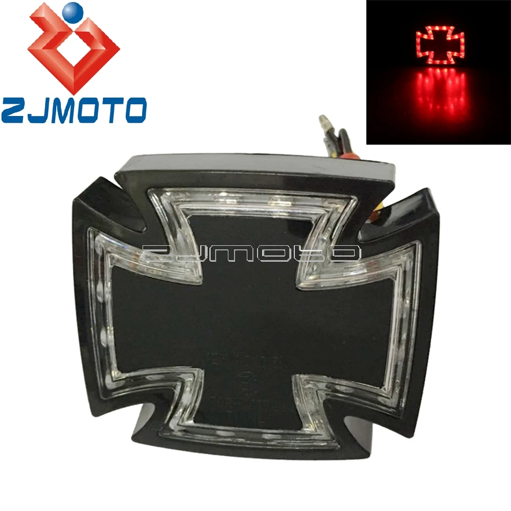

Black Custom Cross Maltese LED Taillight Brake Light For Yamaha V-Star V Star XVS 1100 Roadliner Midnight XV Virago 250 500